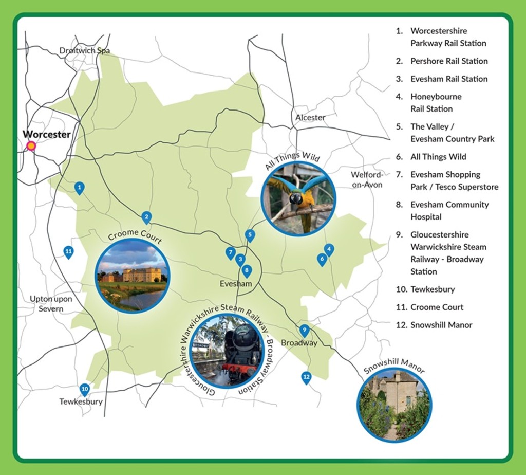 Worcestershire on Demand map Worcestershire on Demand map