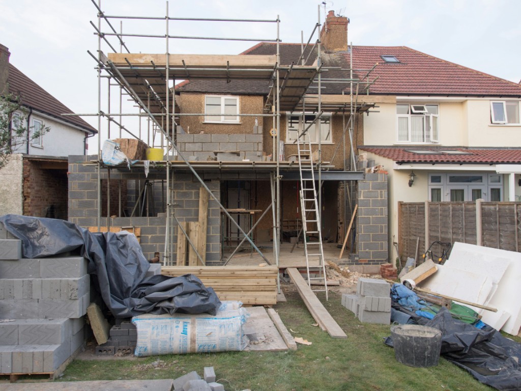 House construction on semi detached house