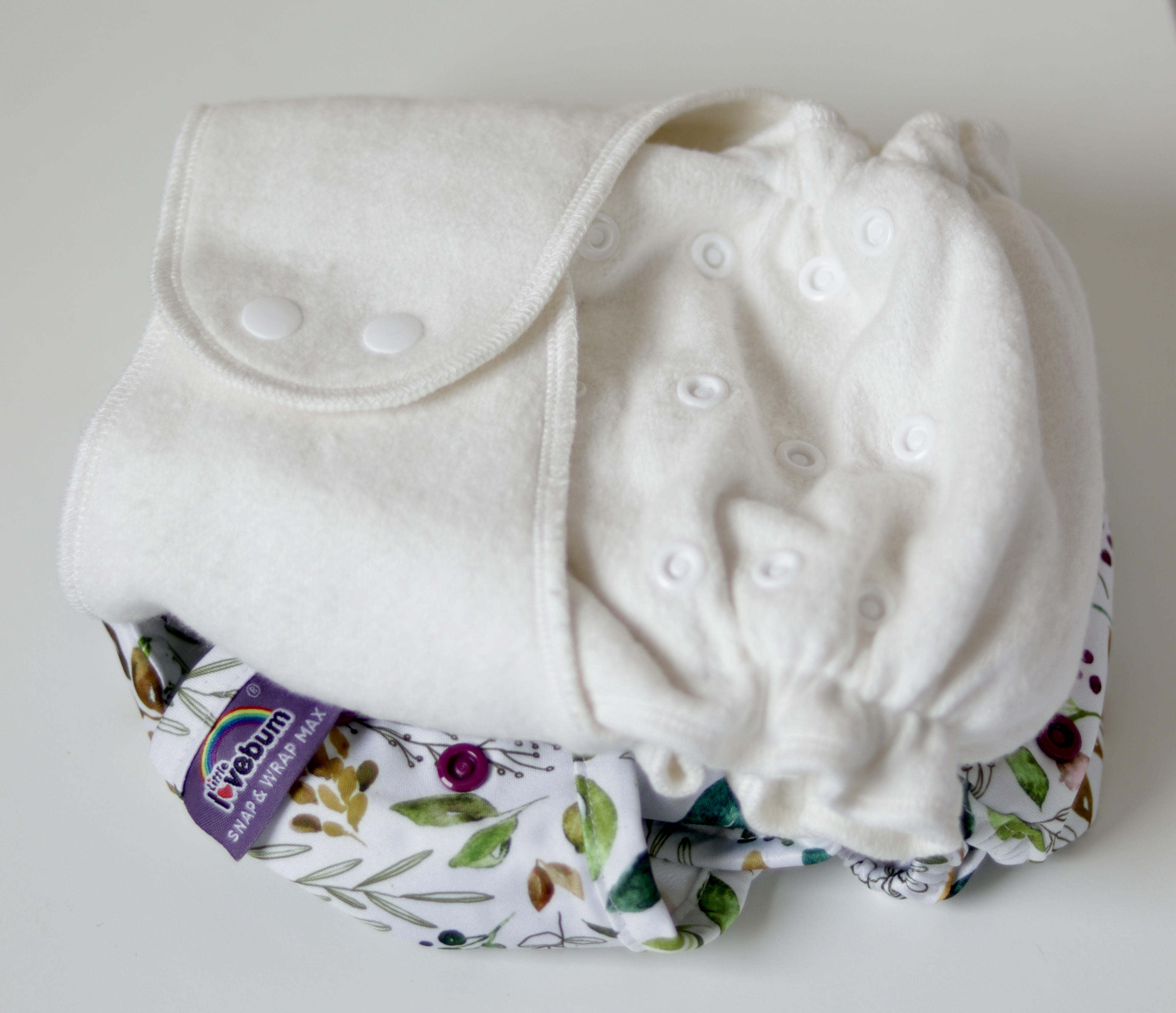 Pile of two reusable nappies