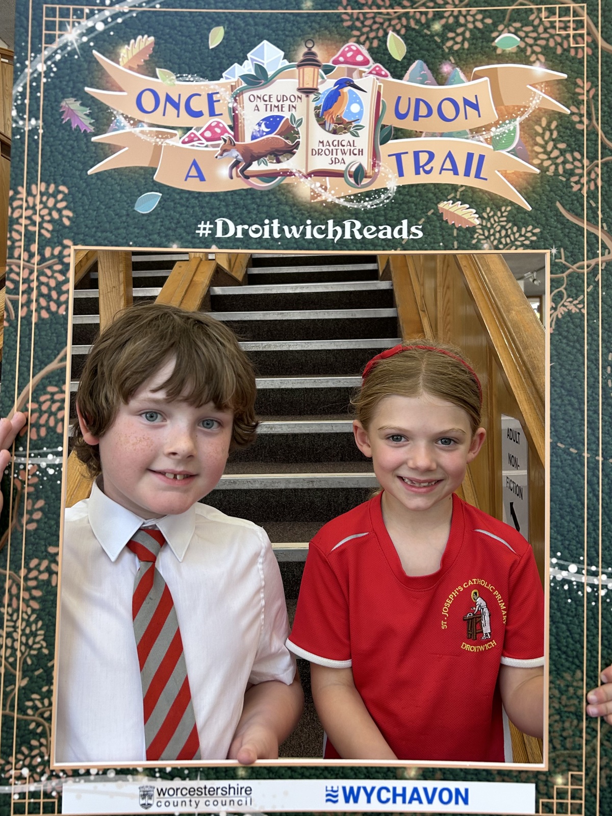 Finn Whittaker and Polly Darling in a Once Upon a Trail photo frame