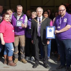 Droitwich Community Fridge team receiving award