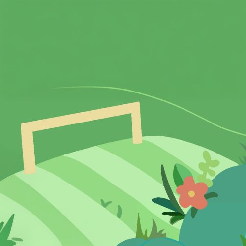 Illustrative artwork of a football pitch with goal posts